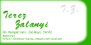 terez zalanyi business card